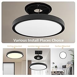 OFFIY 6PK 12 Inch LED Flush Mount Ceiling