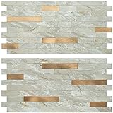 AULIGET 2 Sheets Faux Stone Peel and Stick