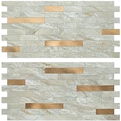 AULIGET 2 Sheets Faux Stone Peel and Stick