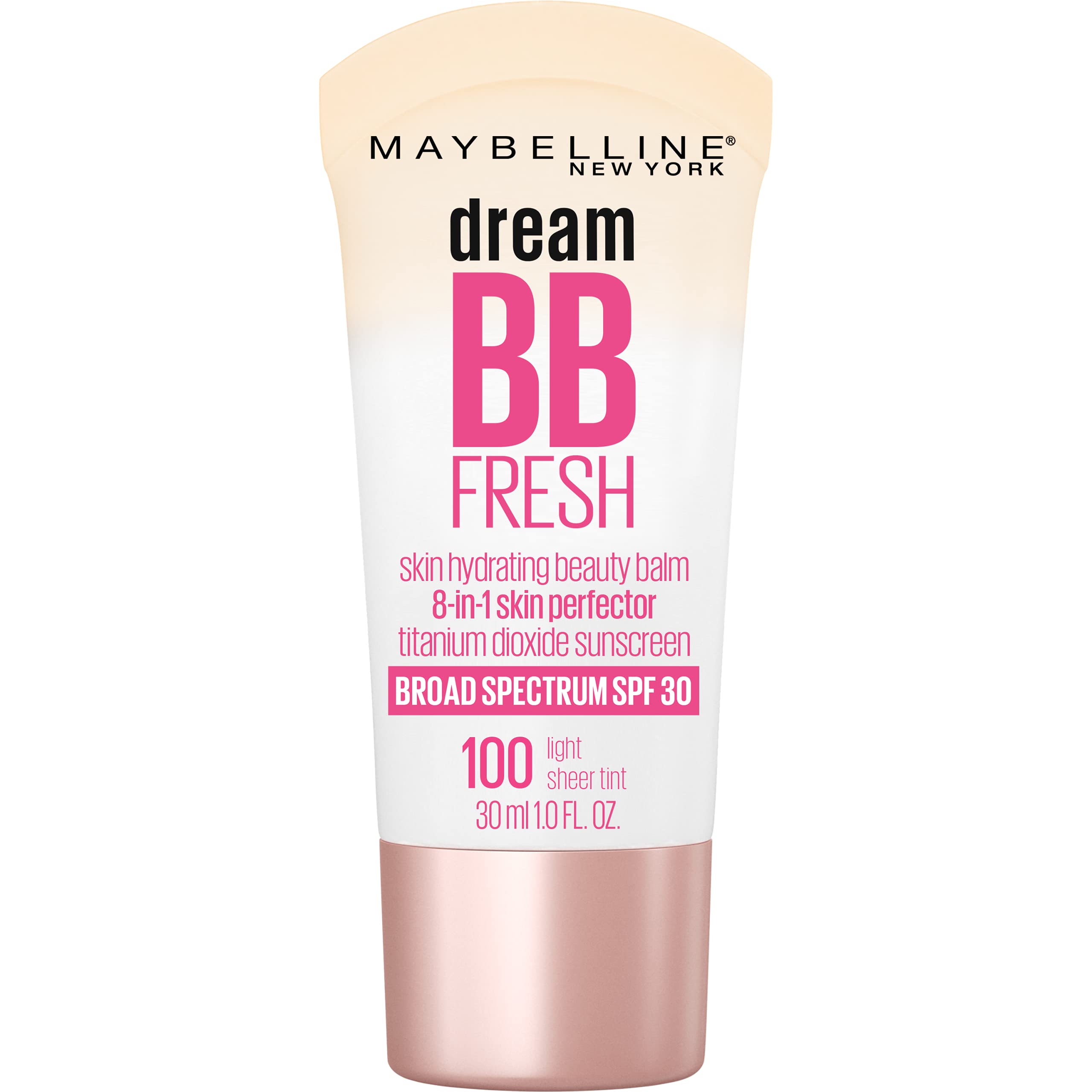 Photo 1 of *NONREFUNDABLE*
Maybelline Dream Fresh Skin Hydrating BB cream, 8-in-1 Skin Perfecting Beauty Balm with Broad Spectrum SPF 30, Sheer Tint Coverage, Oil-Free, Light, 1 Fl Oz
