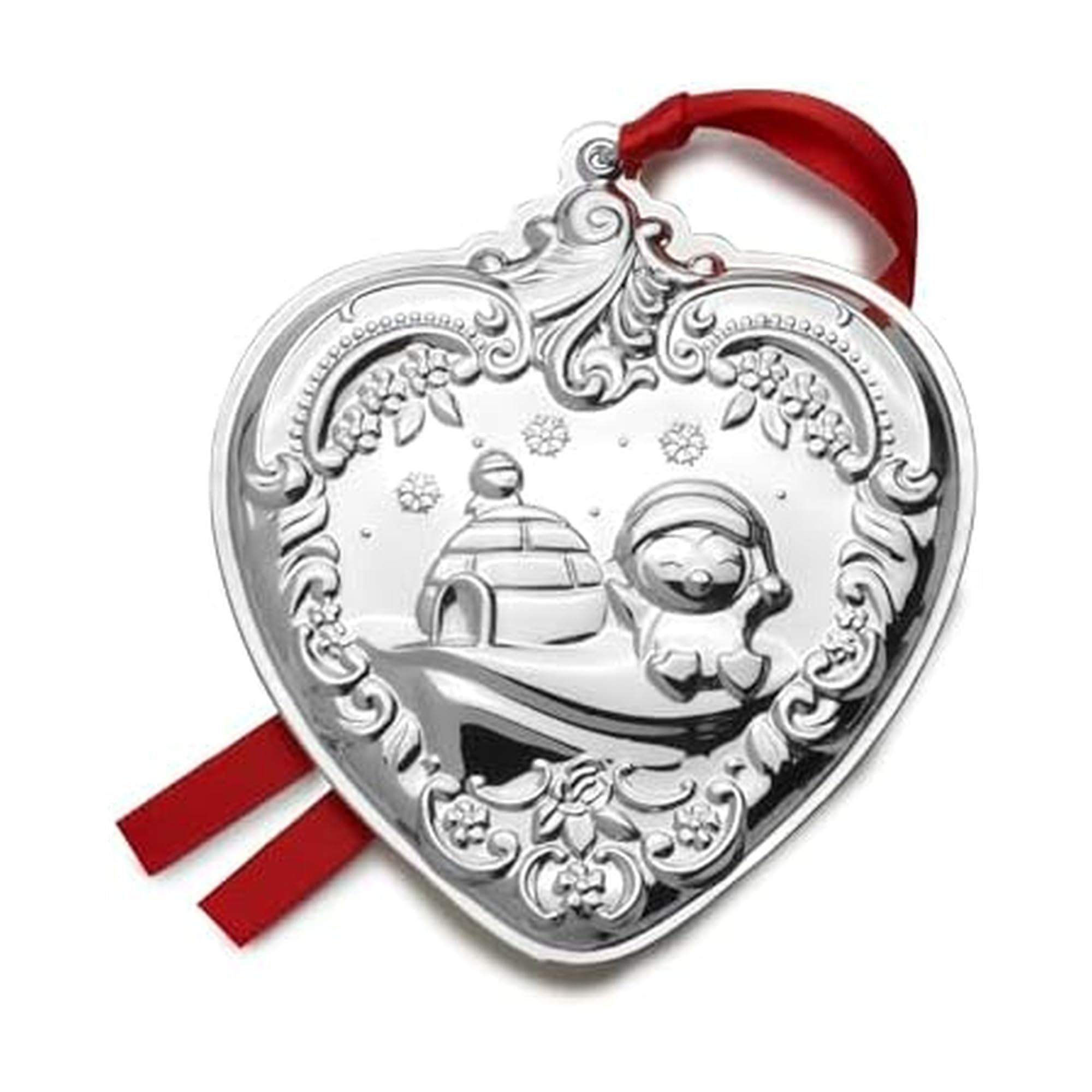 Wallace 2025 Sterling Silver Grande Baroque Heart Ornament 34th Edition Image