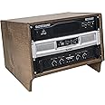 Sound Town DIY 6U Angled Desktop Turret Studio Rack with Solid Baltic Birch Plywood, Weathered Brown, Assembly Required (SDRK-Y6SLB)