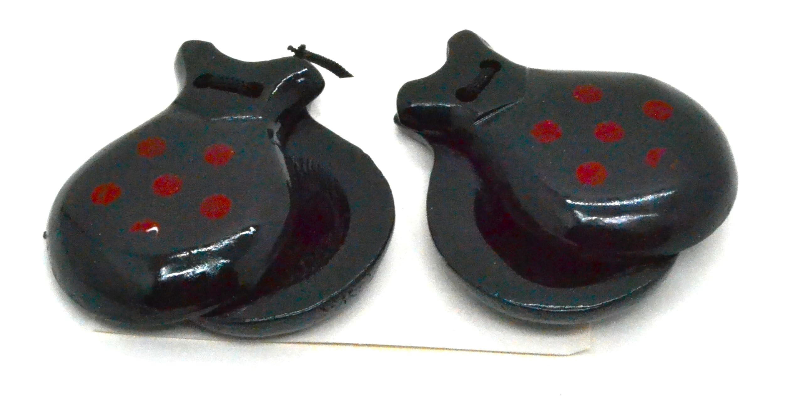 SPANISH BLACK CASTANETS FOR ADULTS. CASTANETS FLAMENCO DANCE. made of solid wood