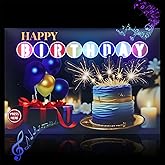 Yinqing Birthday Cards, Light and Music Happy Birthday Card with Birthday Cake, 3D Pop Up Birthday Gift Greeting Card for Women Men Kids Husband Wife Mom Dad Daughter