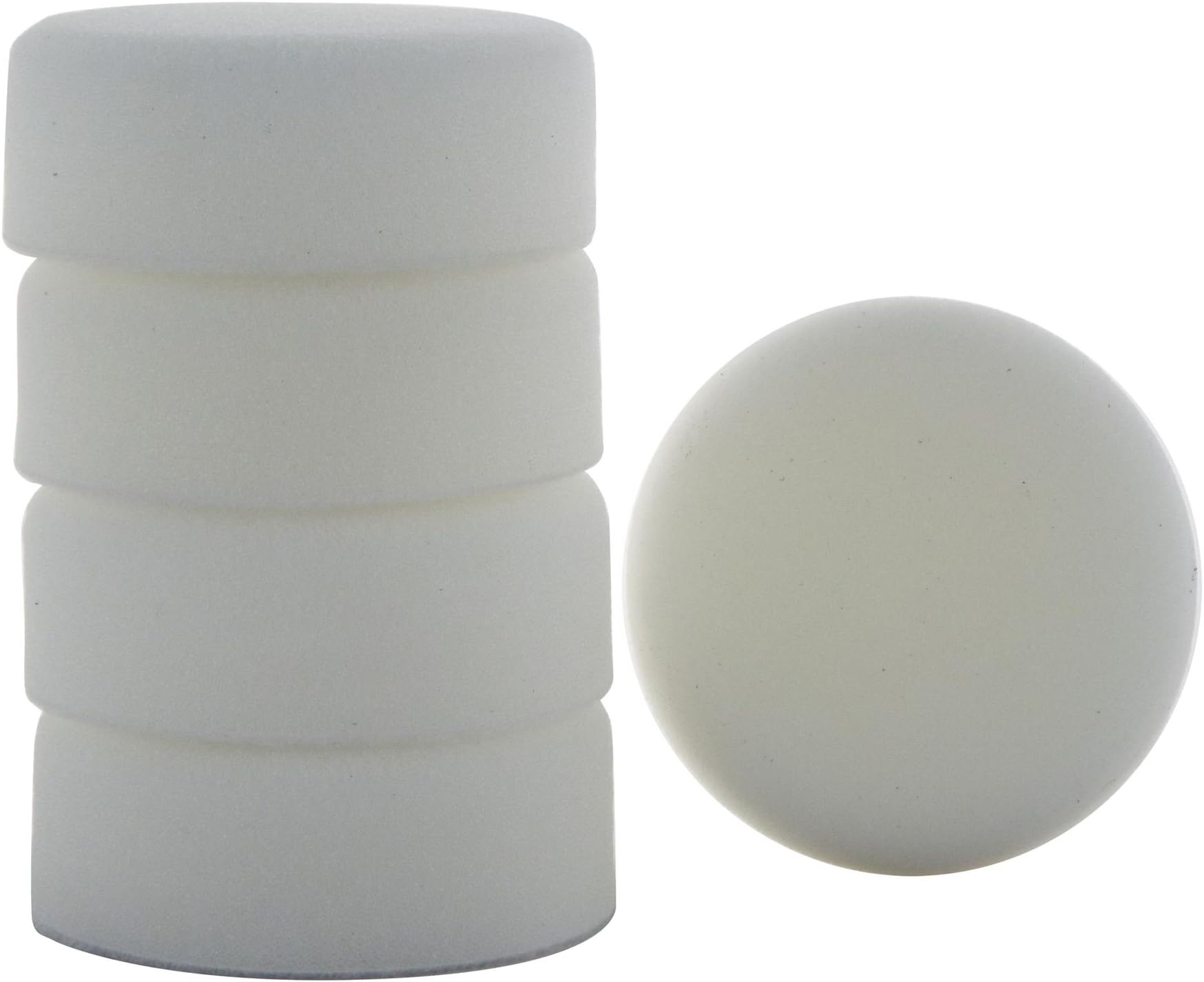 Fast Mover 75mm White Hard Hook'N'Loop HookIt Compounding Cutting Foam Polishing Heads x 5 Quick Over System