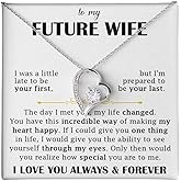 VIRAGIL To My Future Wife Necklace, Romantic Jewelry Gift for Her, Engagement Proposal Anniversary or Birthday Present from Fiancé, Soulmate Necklace with Loving Message Card & Gift Box