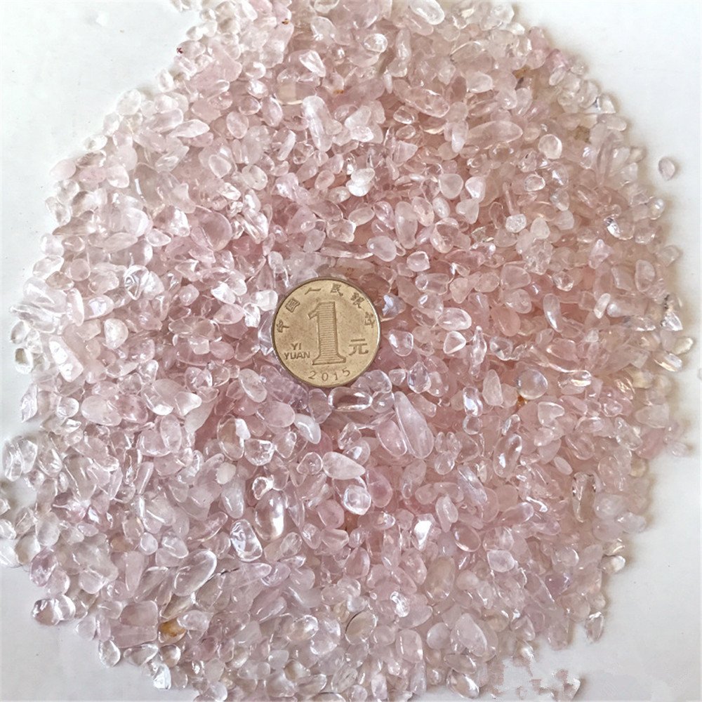 1 lb Natural Rose Quartz Tumbled Chips Crushed Stone Healing Reiki Crystal Irregular Shaped Stones Jewelry Making Home Decoration