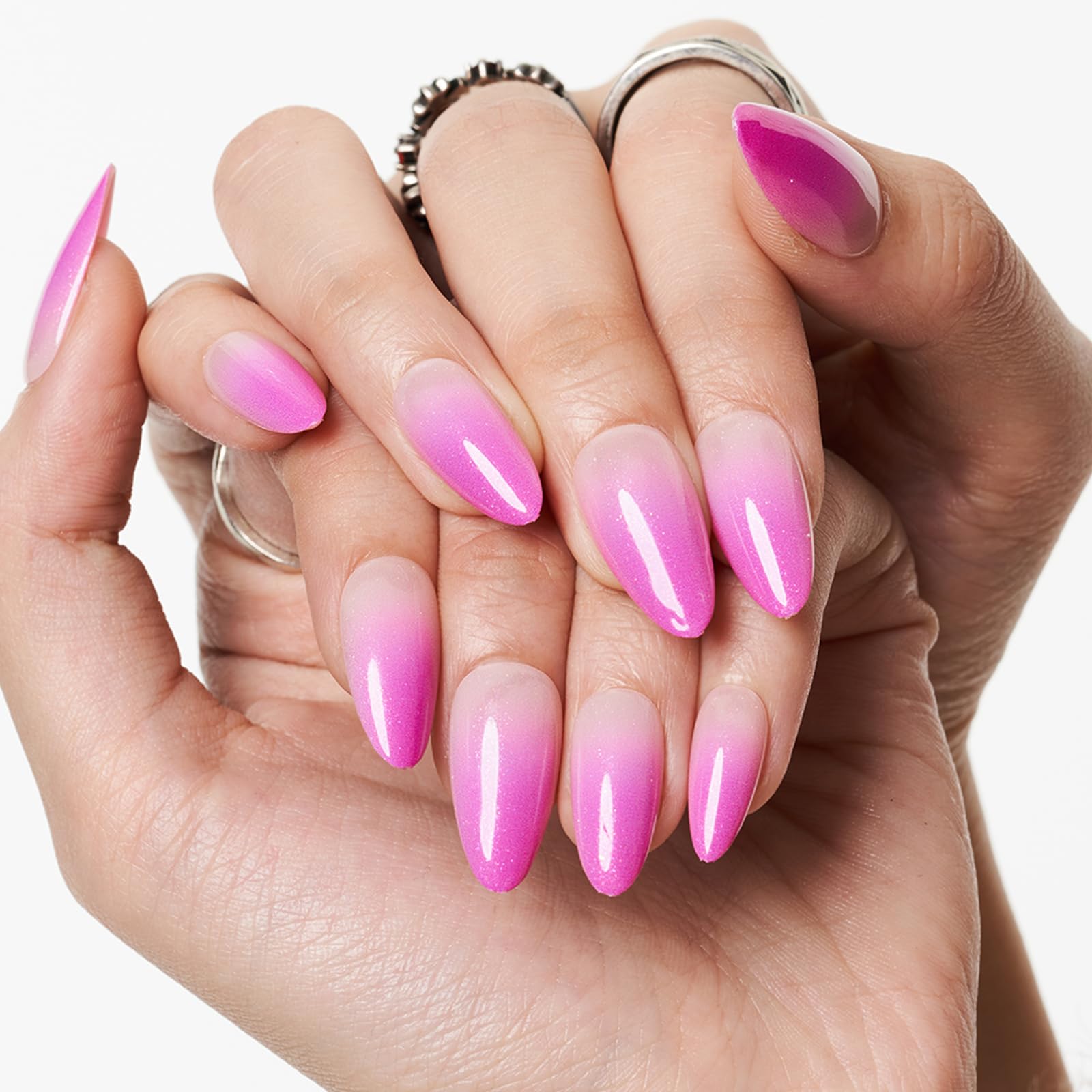 Photo 1 of ***Mix****
GLAMERMAID Pink Press on Nails Medium Almond, Purple Pink Ombre Neutral Jelly Glossy Fake Nails Stiletto, Short Oval Stick Glue on Nails Tip for Women, Reusable Acrylic Daily False Nail Manicure Kit