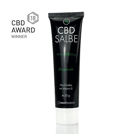 Hanfpassion Hanf/CBD Salbe - 100mg CBD - 50g Salbe - nach höchsten Apothekenstandards hergestellt - für alle Hauttypen geeign