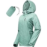 33,000ft Packable Rain Jacket Women Lightweight Waterproof Raincoat with Hood Cycling Bike Jacket Windbreaker