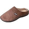 isotoner Men's Open Back Slipper with Memory Foam and Indoor/Outdoor Sole