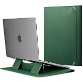 Spigen Valentinus S Protective Laptop Sleeve, 16-Inch, Built-in Stand | For MacBook Pro/Air M1-M5 (2021-2026) - Jeju Green