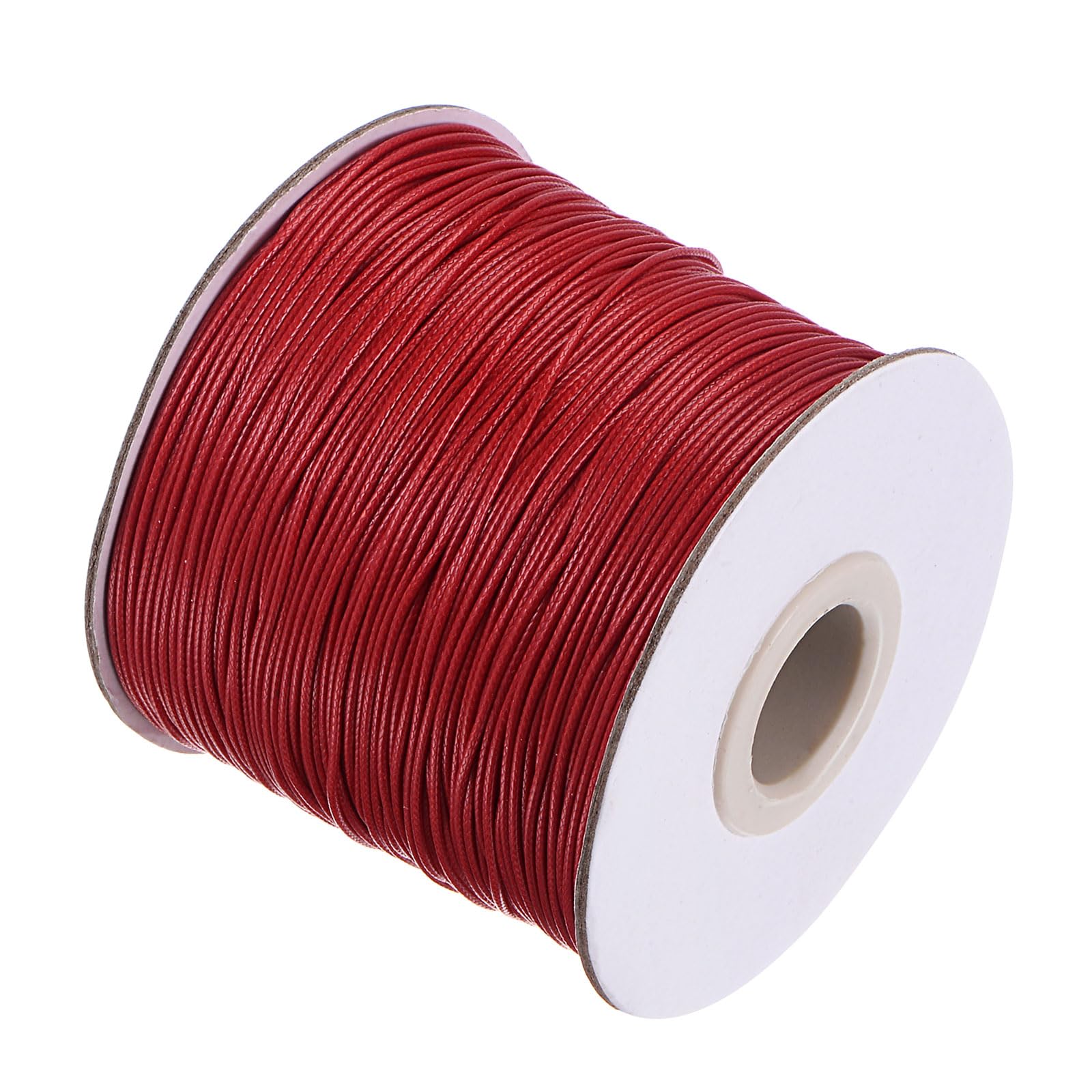 CoCud Waxed Polyester String Cord, 173 Yards 159m Length 0.8mm Dia, Soft Smooth Beading Thread Red - (Applications: for DIY Craft)
