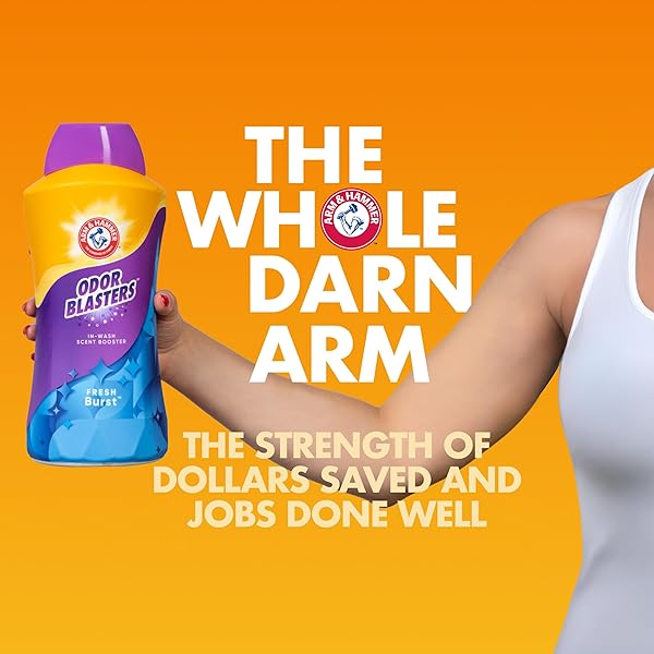 ARM & HAMMER ODOR BLASTERS IN-WASH SCENT BOOSTER, LAUNDRY SCENT BOOSTER FRESH BURST SCENT, 45 OZ