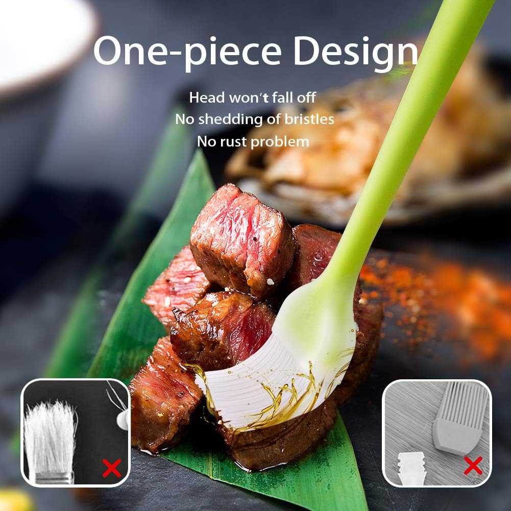 Basting Brush Silicone Pastry Brush Set of 4 Cooking Brushes Baste Oil Butter Sauce Marinades for BBQ Grill Barbeque Kitchen Baking Pastries Cakes Desserts Meat, Heat Resistant, Dishwasher Safe : Garden & Outdoor