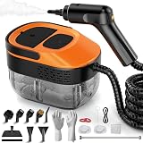 Steam Cleaner for Home & Car-2500W Portable Handheld Steamer for Cleaning with 3-Level Handle, 15s Heat-Up, Large Tank, 16 Accessories - Clean Grease, Grout, Tile, Floor, Couch, Dirt, Furniture