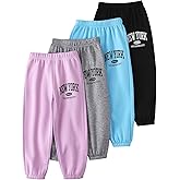 Jolyshlid Girls Sweatpants - 3 Pack Teen Girls' Athletic High Waisted Joggers Pants with Pockets Multicoloured 4-14Y
