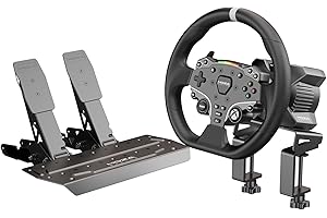 MOZA R3 Steering Wheel and Pedals Kit for Xbox(official Licensed) & PC: 3.9Nm Direct Drive WheelBase, 11-inch Racing Wheel, Pedals and Desk Clamp All-in-One Gaming Racing Simulator