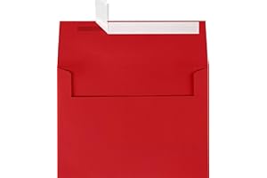 LUXPaper A7 Invitation Envelopes | Peel & Press | 5 1/4" x 7 1/4" | Ruby Red | 80lb. Text | 50 Qty