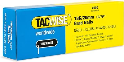 Tacwise 1709 Type 18G 20mm Galvanised Brad Nails Pack 4,000