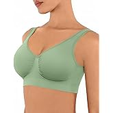 FeelinGirl Bras for Women No Underwire Seamless Smooth Bralette Full Coverage Comfy Everyday Bras with Wide Straps