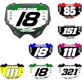 Kalair GFX Custom STACYC Bike Number Plate Decal - Personalized Racing Graphics with Your Name &amp; Number, Stacyc Fit Multicolored Eye-catching Plate Design Decals, Plastics NOT Included.
