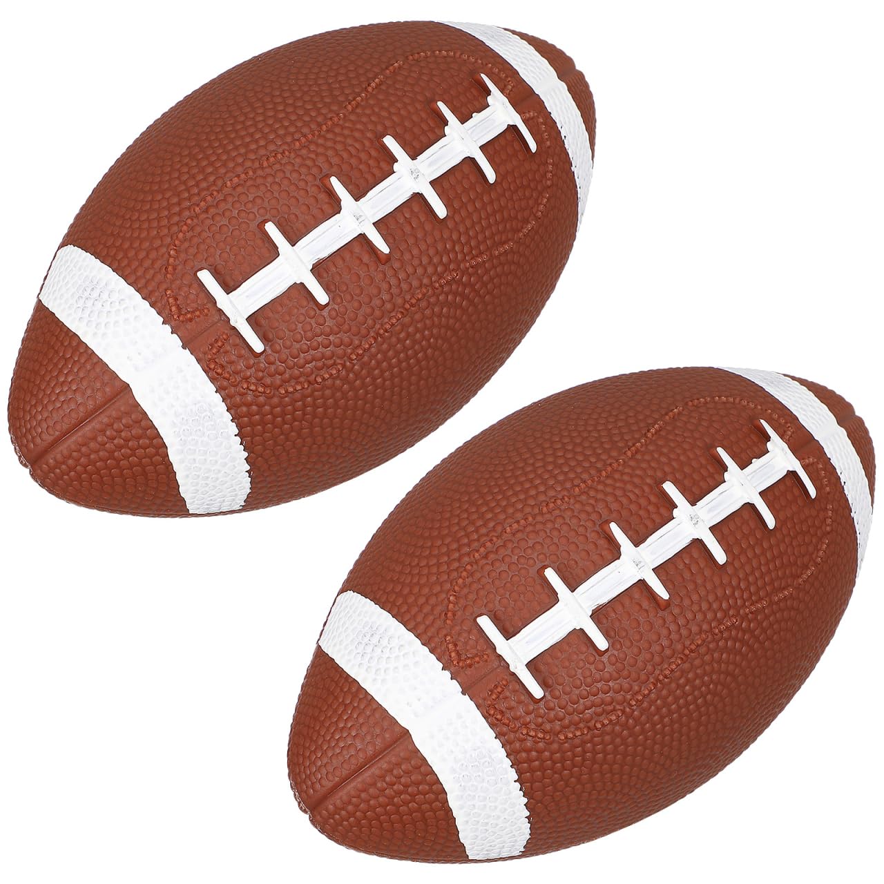 Yardwe Rugby Ball for Sports Training 2Pcs Kids Football PVC Inflatable Children Rugby Ball Soft Training Football Reusable Easy Grip Small for Kids 17cm Training