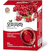 SONGWON Omija Tea Blend with Schisandra, Pomegranate & Aronia – Sweet & Fruity Korean Instant Tea, Convenient Stick Packs for Hot or Cold_9 oz (17g x 15 Sticks)