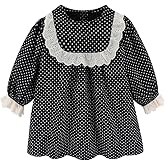 Mud Kingdom Girls Drees Peter Pan Collar Ruffle Lace Collared Long Sleeve Dress 2-8 Years