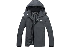 V.A.TOR 189 UNCO&BOROR Men's Waterproof Windbreaker Jackets Lightweight Hooded Rain Coat for Hiking Camping