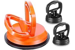 LILITUAN Car Dent Puller,3 PCS Powerful Suction Cup Dent Puller Dent Remover Tool Car Dent Removal Kit and Dent Repair Kit for Cars Body,Glass,Screen,Tiles Lifting (1 Large Orange+2 Small Black)