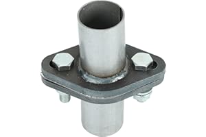 acylph Exhaust Oval Flange QuickFix Repair Pipe Kit w/Gasket & Hardware Universal 1.75" OD 2 Bolts