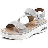 mysoft Women's Summer Walking Sandals Air Cushion Support Platform Ankle Strap Shoes Comfortable Casual Wedge Sandals