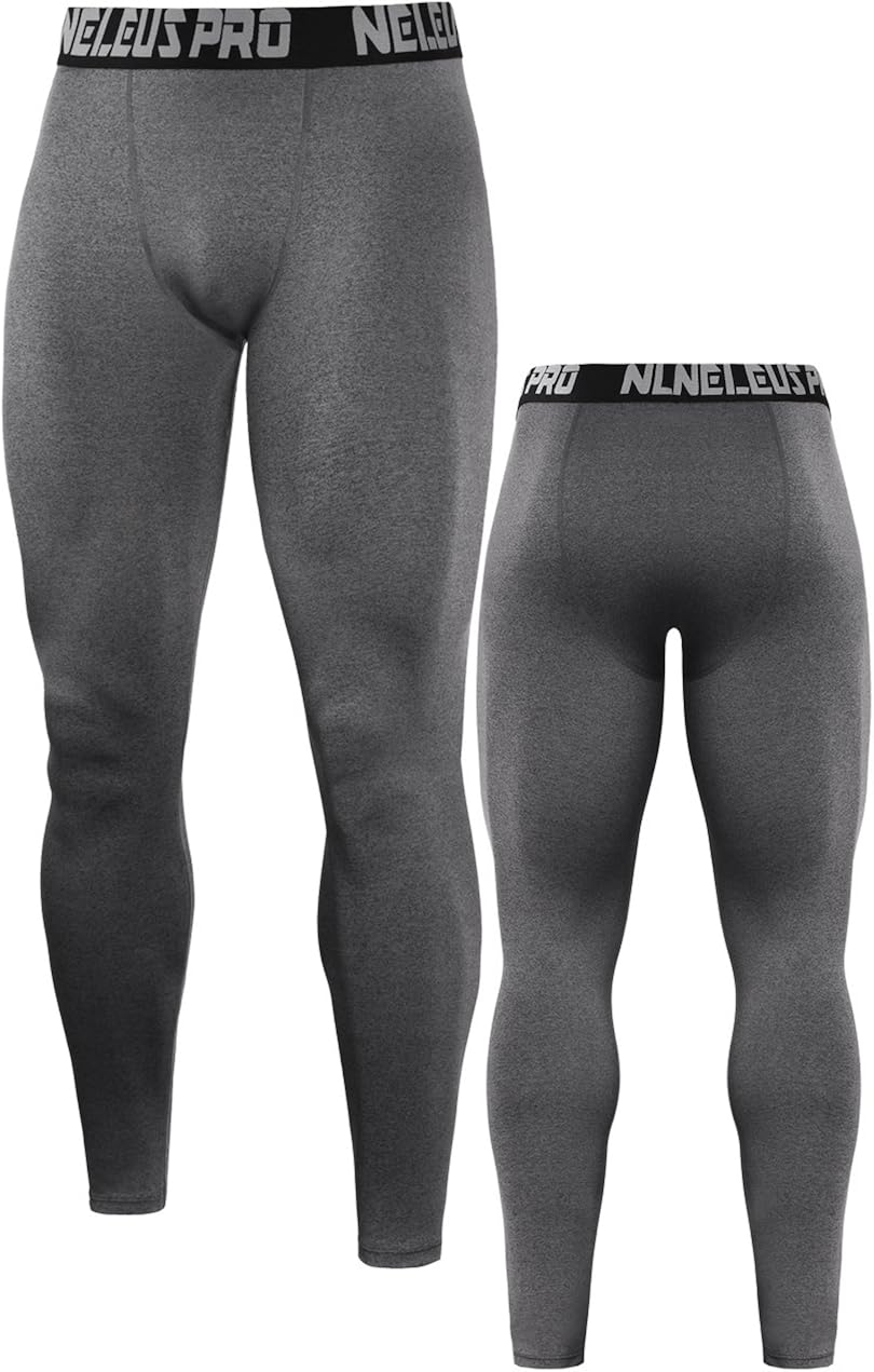 Neleus Men's Compression Pants Running Tights Sport Leggings: Clothing