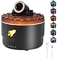 PTMTFYL Cannon Blast Aroma Humidifier, 2 Spray Modes Vapor Cannon Humidifier with 7 Colors LED Lights and Timer, Creative Colorful Turret Humidifier, Small Home Desktop Humidifier for Bedroom (Black)