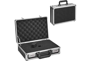 GODLONSEN Combination Lock Box - Locking Storage Case with Customizable Foam, 14.2" Portable Lockable Case for Personal Items, Valuables, Documents, Briefcase for Jewelry, Cash, Medications, Black