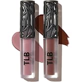 The Lip Bar - Nonstop Liquid Matte Lipstick Mini 2-Pack, Curlfriend (Mauve Pink) + Savage (Chocolate Red-Brown) - High Pigment - One Swipe - Long Lasting - Jojoba Oil &amp; Vitamin E - Vegan - .24 fl oz