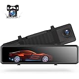 TOGUARD 12” 4K Mirror Dash Cam GPS Voice Control Rear View Mirror Camera Full Touch Screen Dual Dash Camera Front and Rear Wa