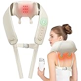 Joyset Neck Massager for Pain Relief Deep Tissue, Cordless Neck Massager and Shoulder with Heat, 6D Kneading Shiatsu Massage for Legs, Body, Chrismas, Birthday Gift