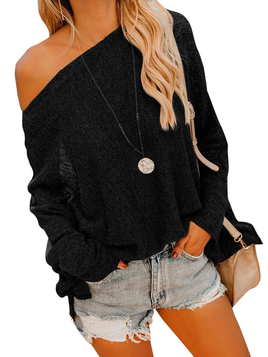 lightweight off shoulder sweater