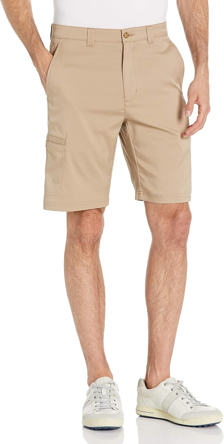 PGA TOUR Men's Flat Front Active Waistband Cargo Short