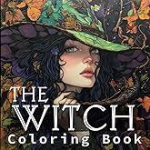 Beautiful Witches: Witch Coloring Book For Adults Halloween Black Line and Grayscale Fantasy Coloring Books for Adults