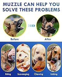 Dog Muzzle, Soft Air Mesh Muzzle for Small Medium