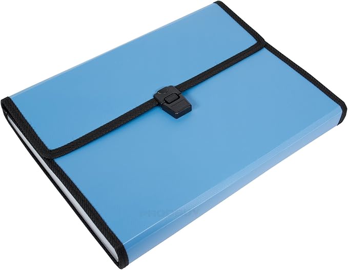 Blue A4 Expanding File AZ Concertina Filing 12 Part Pocket Folder