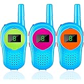 Walkie Talkies for Kids 3 Pack Toys - Walkie Talkies Long Rangr LCD Flashlight 3 Miles Range - Best Christmas Birthday Gifts for 6-8 Year Old Boys and Girls