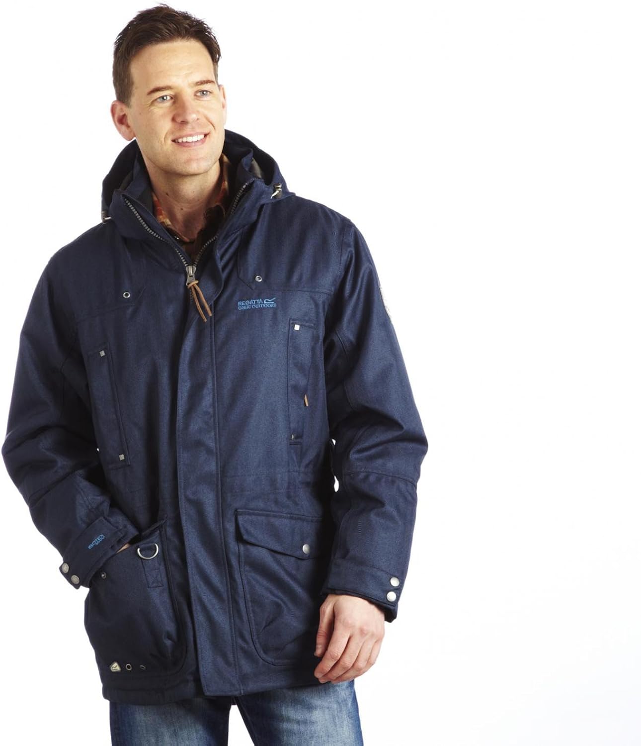 Regatta mens Regatta Mens Hilltop Waterproof and Breathable Jacket Navy RMP127 Navy L - Chest 41 