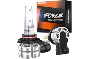 SEALIGHT H10 9140 9145 LED Fog Light Bulbs or DRL, 10000LM Strong Penetration H10 LED Fog Lights 9145 LED Bulb 6500K White 600% Brightness H10 Fog Light Bulbs for Car, 3 Mins Plug & Play, Pack of 2