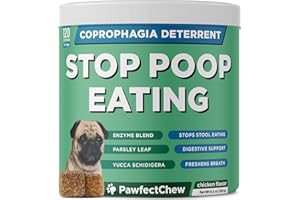 PAWFECTCHEW Coprophagia Deterrent for Dogs & Breath Aid Support - No Poo Chews for Dogs w/Probiotics, Digestive Enzymes Stop Dog Poop Eating - Stool Eating Deterrent - Made in USA - 120 Soft Chews