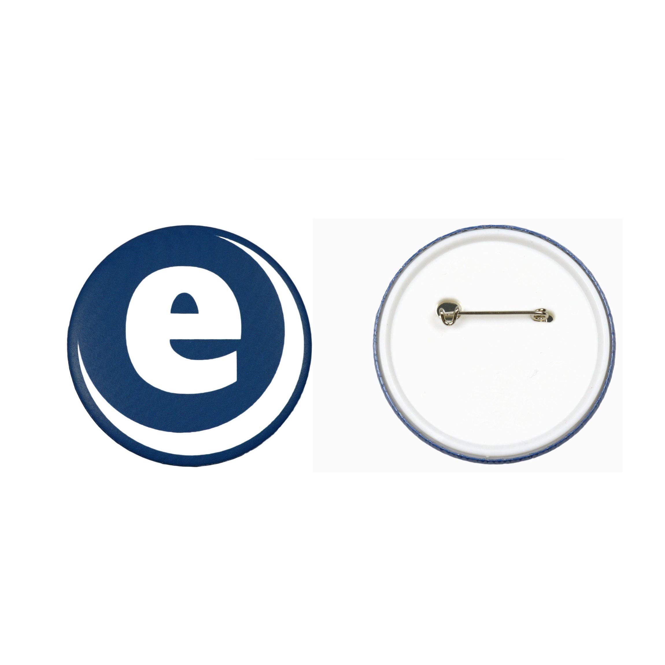 ebadges 58mm Badge Component Set of 250 - Plastic Round Button Blanks with pin Backs | DIY pins for Badges | Compatible with ebadges Badge Maker Machine