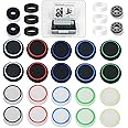 ZHI-NYLLDJS Controller Thumb Grips for PS5/4,Controller Thumb Caps for Xbox,Joystick Stick Grips for Switch Pro Controller,Precision Rings&Thumb Grips Set(30pcs)(Black&White) A&B&C